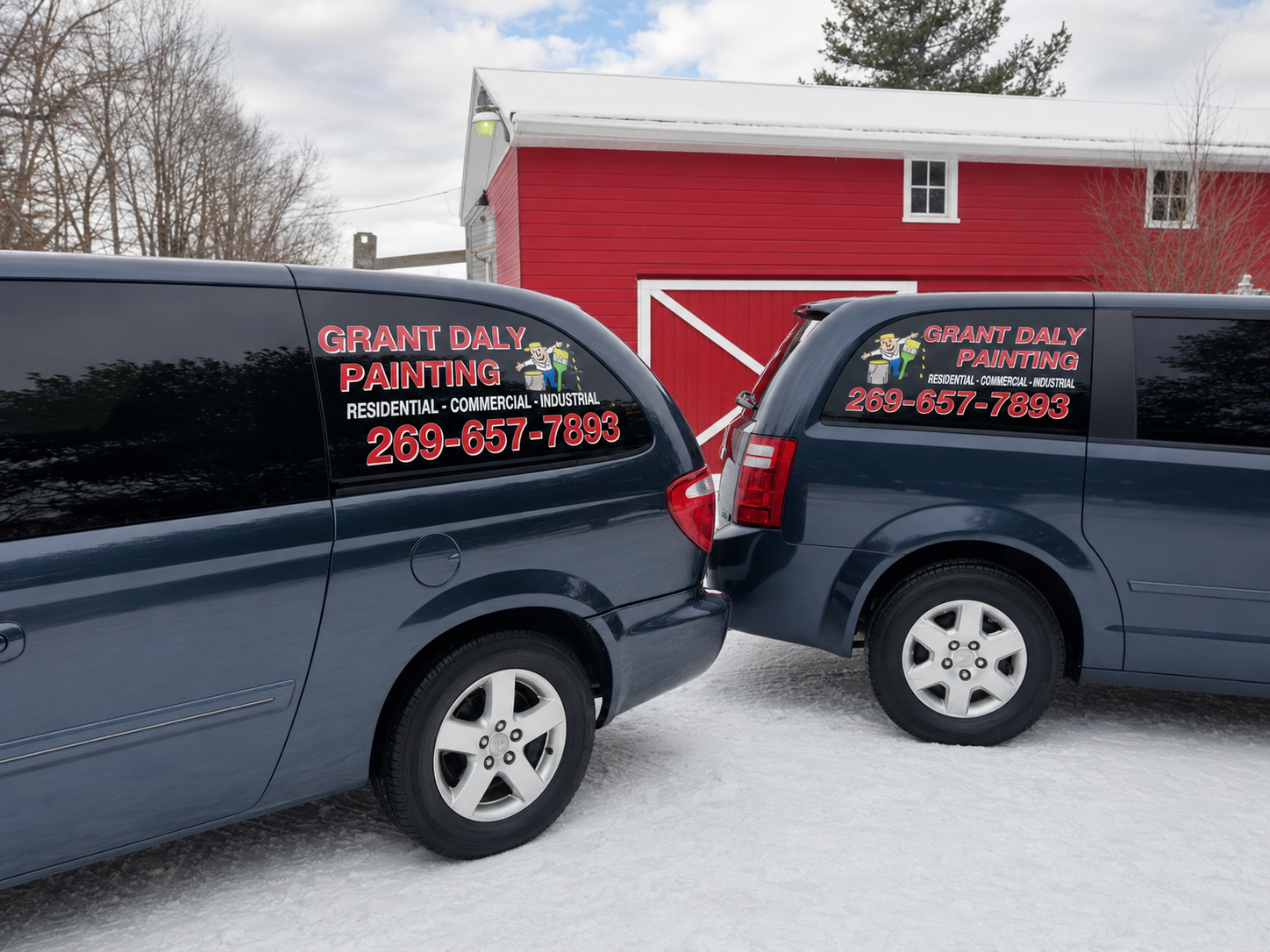 Grant Daly Painting Work Vans