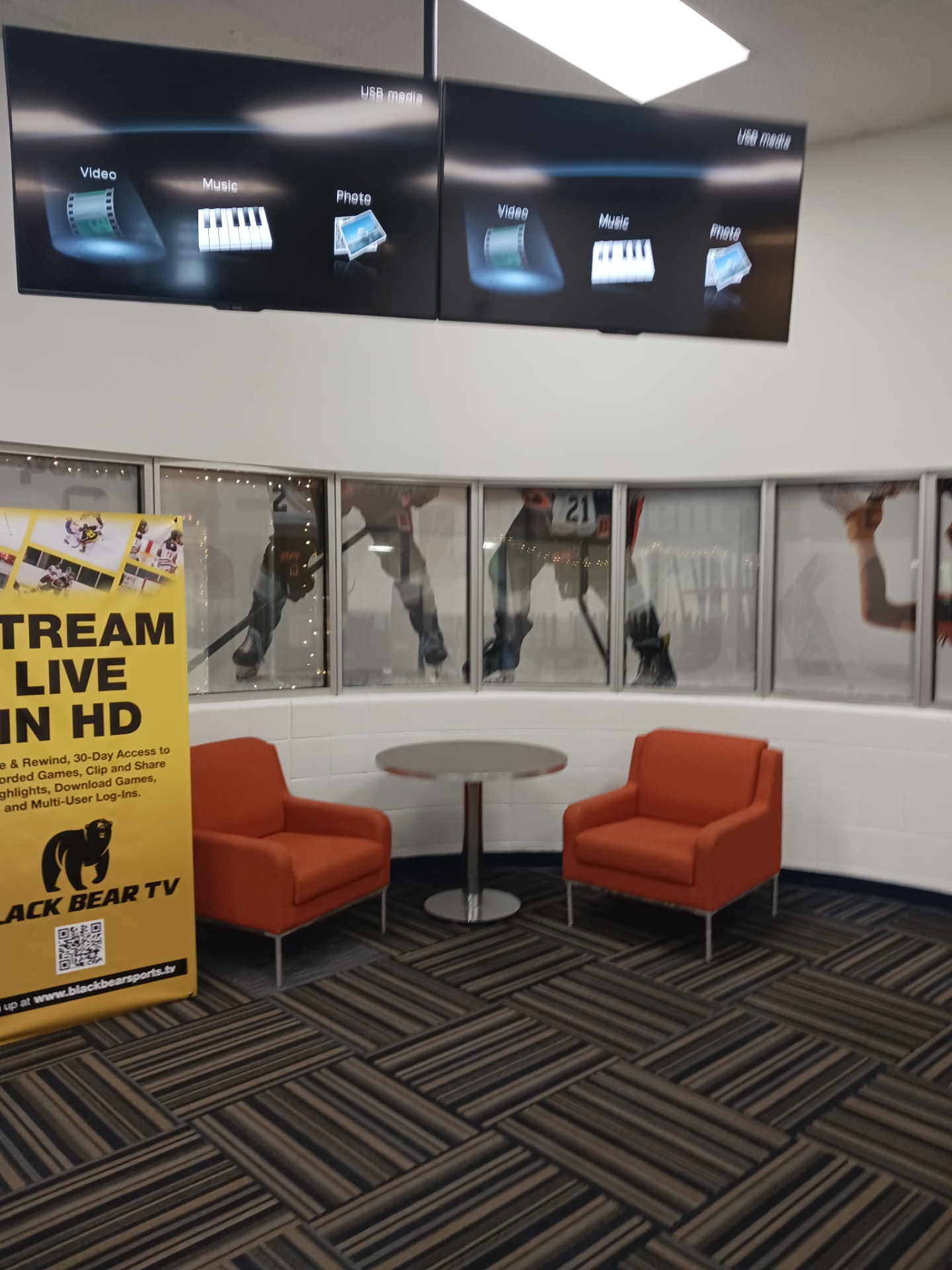 Lobby seating and viewing area