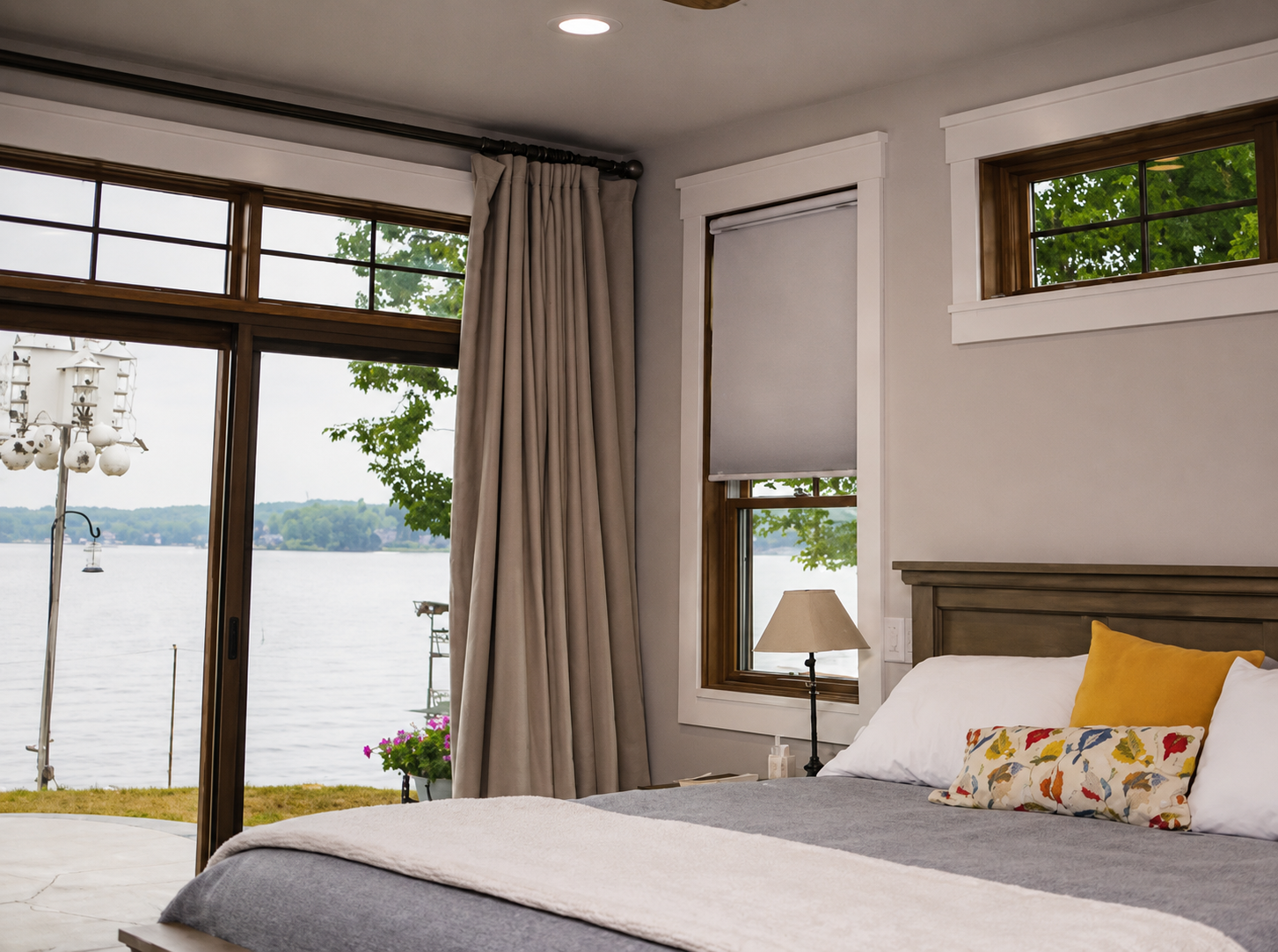 Freshly Painted Lakeside Bedroom